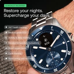 Withings ScanWatch Nova - 42mm Hybride Smartwatch - ECG, AFib Detectie, SpO₂ Meter, Hartslagmeter, Slaaptracker, 24/7 Temperatuurmeting, 35 Dagen Batteri, Saffierglas, 10 ATM Waterdicht — thumbnail 3