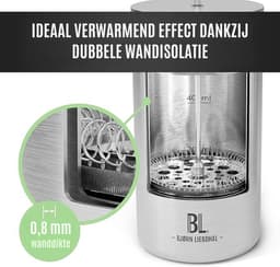Bjørn Liebdhal Premium Cafetiére, Dubbelwandig, Roestvrij Staal, 600 ml - French Press Koffiemaker - Geschikt Voor Koffie, Melkopschuimen & Thee — thumbnail 4
