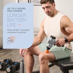 Massagepistool met 8 massagehoofden en 5 snelheidsinstellingen voor diepe weefselmassage — thumbnail 4