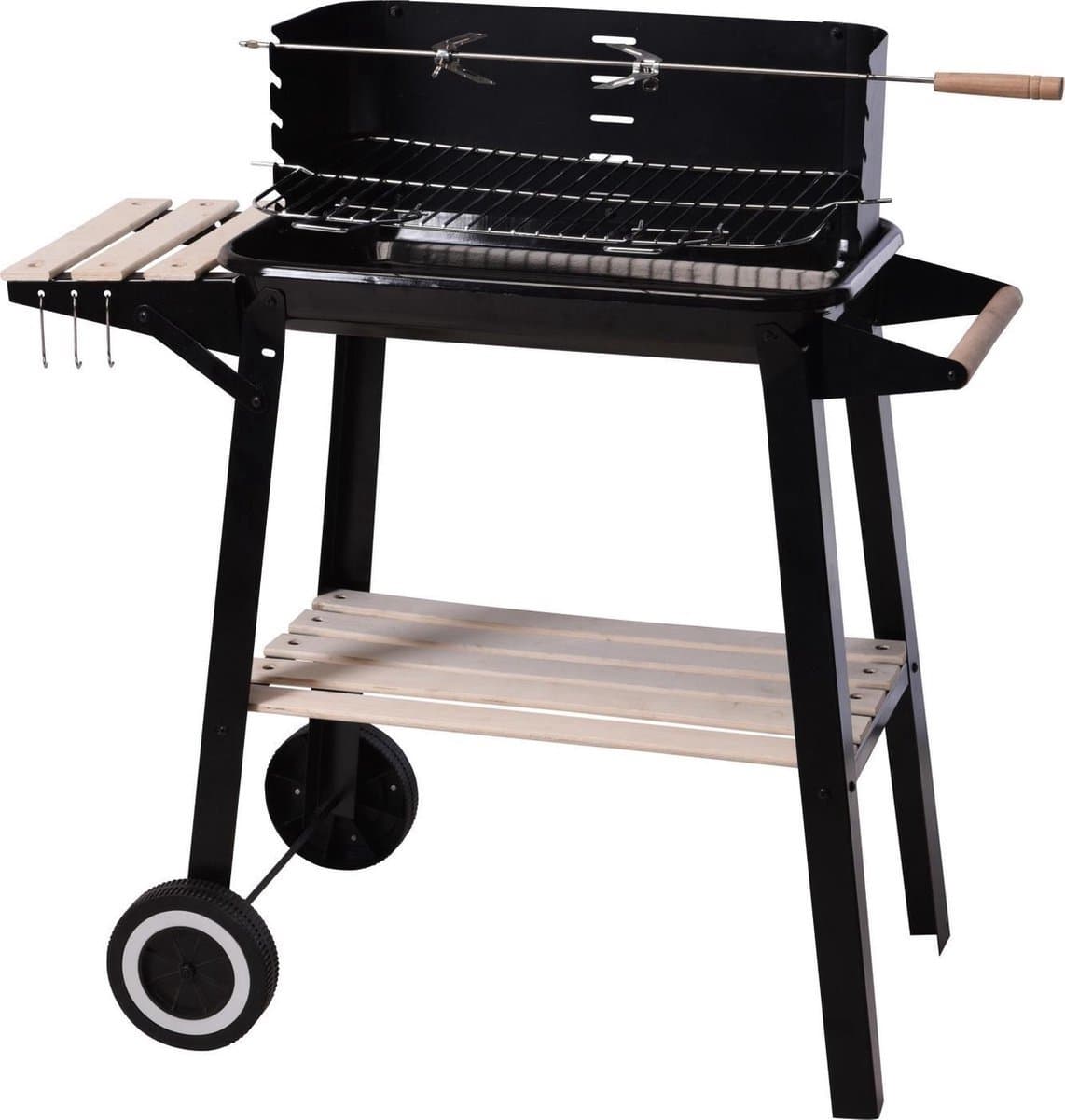 ProGarden Houtskoolbarbecue 86,5 cm zwart — afbeelding 1