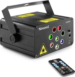 Laser lichteffect - BeamZ Acrux party laser met 4 lasers (rood / groen) en gekleurde LED's — thumbnail 3