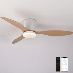 Plafondventilator - LED Plafondventilator - Ø 106 cm - 4320 LM - 3000K/6500K - Dimbaar - 3 snelheidsinstellingen - Timer - Zomer - Zeer stil - Natuurlijke houtkleur — thumbnail 4