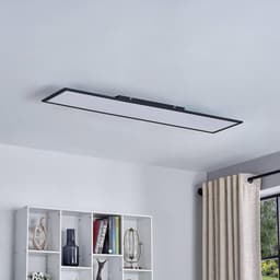 Moderne Zwarte LED Plafondlamp Dimbaar met Afstandsbediening voor Woonkamer en Eetkamer — thumbnail 1