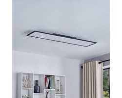 Moderne Zwarte LED Plafondlamp Dimbaar met Afstandsbediening voor Woonkamer en Eetkamer