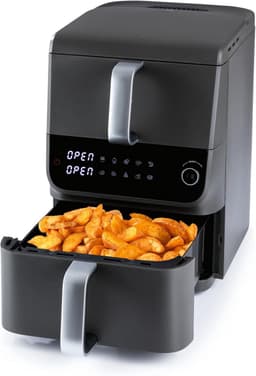 Airfryer met 2 Bakzones - 10 Liter Inhoud - 10 Programma's - XL Heteluchtfriteuse met Touchscreen — thumbnail 5