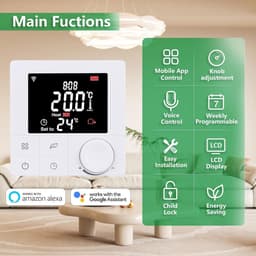 Slimme Wifi Thermostaat voor Waterverwarming - App Bediening & Spraakbesturing — thumbnail 4