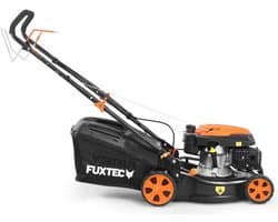 FUXTEC FX-RM4346 Benzine Grasmaaier – 3-in-1 – 43 cm – Zelfrijdend met Achterwielaandrijving – Mulchfunctie & 40L Opvangbak – Big Wheels