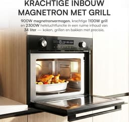 Inbouw Magnetronoven met Grill en Hetelucht Functie (34L, 900W) — thumbnail 4