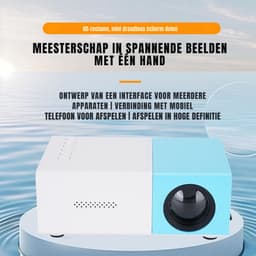 DYNA® Mini beamers - Projector - Mini beamer - Wit en Blauw - 13cm x 9cm x 5cm — thumbnail 3