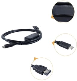 USB-C naar eSATA Kabel - Adapter Converter - Externe Schijven Koppelen - Universele Aansluiting - 1 Meter Lengte - Zwart — thumbnail 2