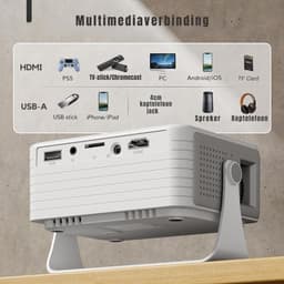 Nexvo® Mini beamers - Projector - Mini beamer - Wit - 14cm x 11cm x 6cm — thumbnail 5