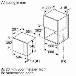 Bosch BFL523MB1F-1 Serie 4 Inbouwmagnetron 20 l Zwart + 3 Jaar Gratis Extra Garantie — thumbnail 2