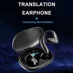 Vertaaloortjes, draadloze Bluetooth-vertaaloortjes, ondersteunen 144 talen | Directe vertaling | Slimme taalvertaler, zwart. — thumbnail 3