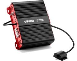 VEVOR Monoblock Auto-Versterker 2000 W Rms Max 1/2/4 Ohm, Audioversterker (Klasse D / 1-Kanaals) met Afstandsbediening voor Subwooferniveau, Laagdoorlaatfilter, Basversterking en Volumeregeling.