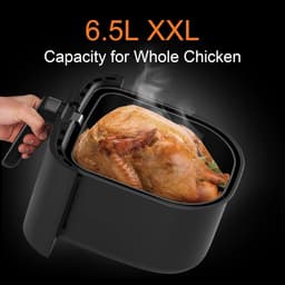 GRIFEMA GC2001 Oil Fryer 6.5L/1800W With Touch Screen LED Screen, Hot Air Fryer, 12 Presets for Fast Air Cycle, 60 Minutes Time and Adjustable Temperature, Black — thumbnail 2