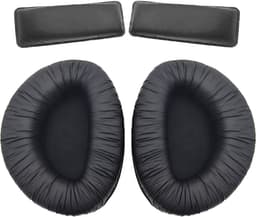 Somstyle Oorkussens Met Hoofdband Geschikt Voor Sennheiser HDR165 HDR175 HDR185 HDR195 / RS165 RS175 RS185 RS195 Koptelefoon - Zacht Schuim - Eiwitleer - Zwart — thumbnail 1