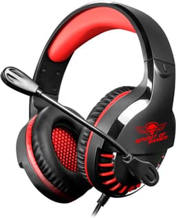 Spirit of Gamer Headset – Kinder Koptelefoon - Koptelefoon - Microfoon – Geschikt Voor Headset Nintendo Switch/PS5/PS4/Xbox Series X/S/Xbox One/Pc – Ruisonderdrukkende Microfoon – Verstelbare hoofdband – Helder geluid – Zwart/Rood — thumbnail 1