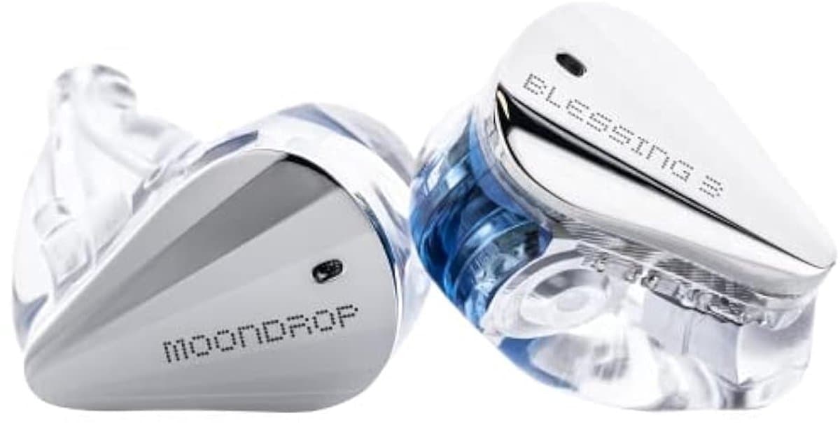 Moondrop Blessing 3 - In-Ear Monitors - IEM - 2DD+4BA Hybride Drivers - Audiofiele Oordoppen - Verwisselbare Kabel - Universele Pasvorm - Zilver — afbeelding 1
