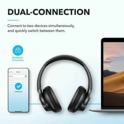 soundcore Q20i by Anker - Draadloze Bluetooth over-ear hoofdtelefoon met hybride actieve ruisonderdrukking - 40 uur speeltijd in ANC-modus - Hi-Res audio - Diepe bas - Personalisatie via app — thumbnail 4