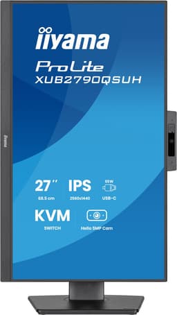 iiyama ProLite XUB2790QSUH-B2 - 27 inch - QHD - IPS - USB-Hub (3x) - Verstelbaar - Windows Hello Cam — thumbnail 5