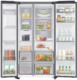 Samsung RS70F64KET - Amerikaanse koelkast - Vrijstaand - Roestvrijstaal - Vers zone compartiment - Water dispenser - IJsmaker IJsblokjesautomaat - Smart Things - 36 dB - 640 l — thumbnail 4