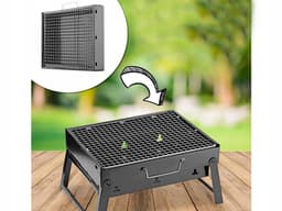 Reisgrill in draagbare opvouwbare Koffer - Houtskool - Barbeque — thumbnail 2