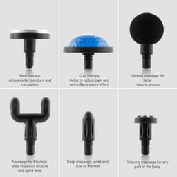 Massage Pistool - Massage Gun - Massage Gun Professioneel - 6 Opzetstukken - Hot en Cold Effect - 6 Snelheden - Massage Apparaat — thumbnail 4