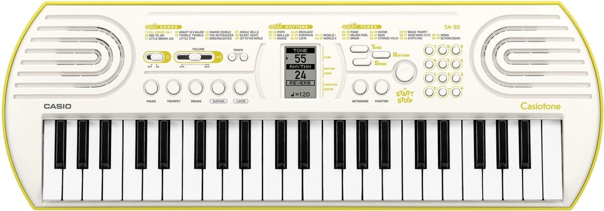 Casio SA-80 (white/green) - Keyboard — afbeelding 1