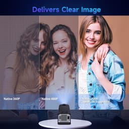 Draagbare 4K 1080P Hy320Pro Projector met Wifi en Bluetooth Auto Keystone 180° Draaibaar - Android TV Smart Projector voor Telefoon/TV Stick Beamer — thumbnail 3