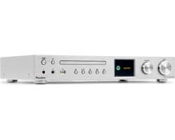 Audizio Bolzano Internetradio met DAB+ en FM - Met CD speler, Bluetooth en Spotify Connect - Zilver
