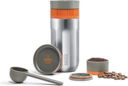 Draagbaar Alles-in-één Koffiezetapparaat met Vacuümdruk, Handmatige Koffiemachine voor Reizen, Geïsoleerde Koffiemok, Snelle Extractie, Roestvrijstalen Thermobeker — thumbnail 1