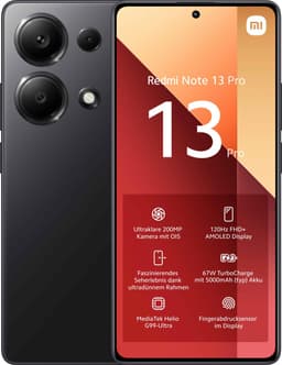 Xiaomi Redmi Note 13 Pro 4G - 8GB/256GB - Midnight Zwart — thumbnail 1