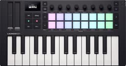 Novation Launchkey Mini 25 MK4 - Compacte MIDI Keyboard Controller - 25 Mini-Toetsen - 16 FSR Pads - OLED Display - USB — thumbnail 1