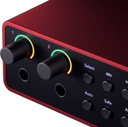 Focusrite Scarlett 2i2 (4e Generatie) – 2-in, 2-out USB-C Audio-interface – Professionele Opnamekwaliteit voor Zangers, Podcasters & Muzikanten — thumbnail 3
