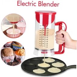 Elektrische Beslagmaker - Beslagdispenser - Gebak Maken - Draadloze Batterij Aangedreven - 1200ml Capaciteit - Transparant Rood — thumbnail 2