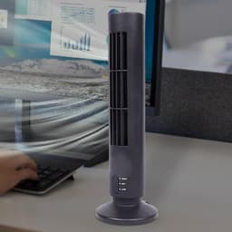 Staande ventilator - Torenventilator - Ruimtekoeling - Stil en energiezuinig - 10.8 cm hoog - Zwart — thumbnail 1