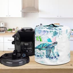 Apparaat Beschermhoes - Keukenmachine Cover - Apparaten Schoon Houden - Met Voorvak - Universele Maten - Zeeschildpad Blauw — thumbnail 3