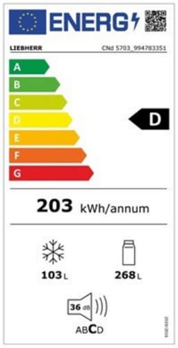 Liebherr CNd 5703 Pure Vrijstaand 371 l Wit — thumbnail 2