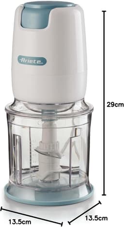 Keuken Chopper - Mini Hakmachine - Ingrediënten Fijnmaken - 4 Roestvrijstalen Messen - 700 ml - Wit Lichtblauw — thumbnail 5