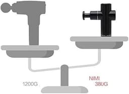 Massagepistool Mini - Percussie Massager Draagbaar - Spierherstel Ontspanning - Stille Borstelloze Motor - 400g 14cm - Zwart — thumbnail 2