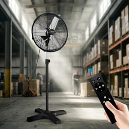 Staande Ventilator Buiten - Terras Ventilator Industriële Fan - Ruimte Koelen - Waterdichte DC Motor - 50 CM - Zwart — thumbnail 5