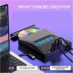 Externe Schijf - Optische Drive - Schijven Lezen - Met Kaartlezer - 2 MB Cache - Zwart — thumbnail 2