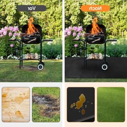 Grote hittebestendige mat voor barbecue en grill, waterdicht, ideaal voor vuurfestivals en bescherming tegen olie en vlammen — thumbnail 5
