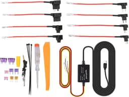 Hardwire Kit voor Dashcam - Mini USB Fuse 12V-28V naar 5V met Laagspanningsbeveiliging en 11Ft Oplaadkabel met Type C Aansluiting — thumbnail 1