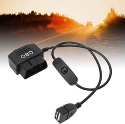 Allecto - OBD2 Mini-USB Oplaadkabel voor Dashcam - 24 Uur Voeding met Schakelaar — thumbnail 2