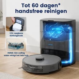 AIRROBO L50+ Robotstofzuiger - met dweilfunctie en leegstation – Antitangle rubberen borstel – Ideaal voor haar van huisdieren – 240 minuten looptijd — thumbnail 3