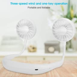 Allecto - Draagbare nekventilator - Handsfree ventilator - Lange batterijduur - Wit - Persoonlijke ventilator - Ideaal voor thuis en onderweg — thumbnail 3