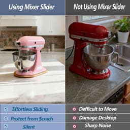 Mixer Schuifmat - Apparaat Slider - Keukenwerk Vereenvoudigen - Food-grade Bamboe - 35.6D x 22.6B x 1.8H cm - Naturel Bamboe — thumbnail 3