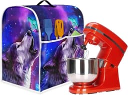 Mixerhoes Standaard - Keukenmachine Cover - Keuken Decoratie - Met Opbergvak - S-formaat - Wolf Galaxy Vlinder — thumbnail 1