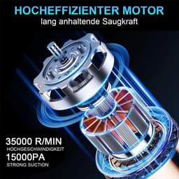 Handstofzuiger, 120W accu, draadloze handstofzuiger, 3200 kPa, 2200 mAh accu — thumbnail 2